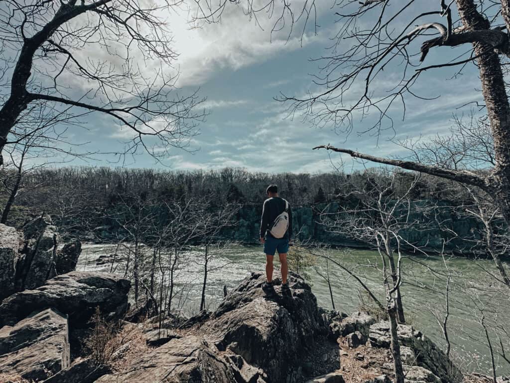 Enjoying the views along the Billy Goat Trail Section A